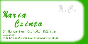 maria csinto business card